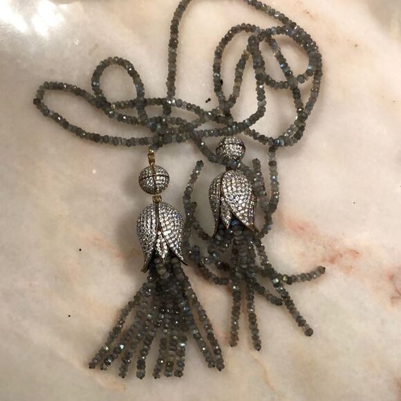 Handmade designer labradorite necklace  - Picture 1 of 4